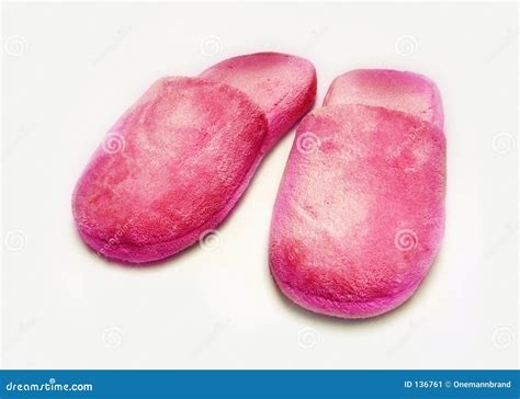 roze pantoffels stock afbeelding image  voeten kind