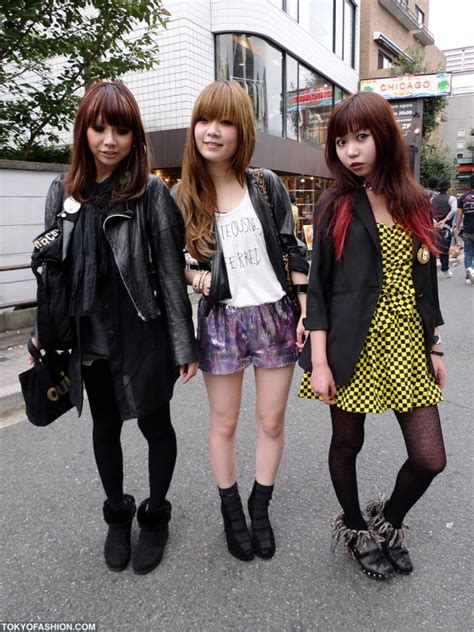 Three Japanese Girls With Cool Hair And Makeup – Tokyo Fashion