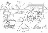 Coloring Construction Pages Kids Site Birthday Colouring Dockyard Theme Kindergarten Google Sheets Crane Equipment Goodnight School Activity Road Work Party sketch template
