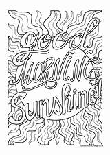 Colouring Morning Sunshine Good Pages Activity Village Explore sketch template