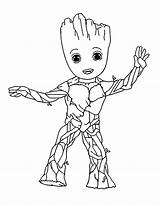 Coloring Groot Pages Baby Galaxy Guardians Kids Sketchite Printable Source Visit Site Details sketch template