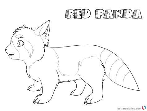 red panda coloring pages  printable coloring pages