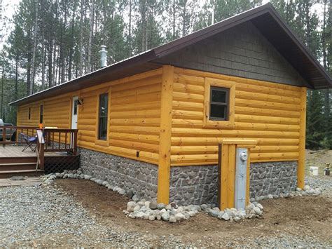 meadow valley log home customer converted  mobile home trailer   cabin   mvl