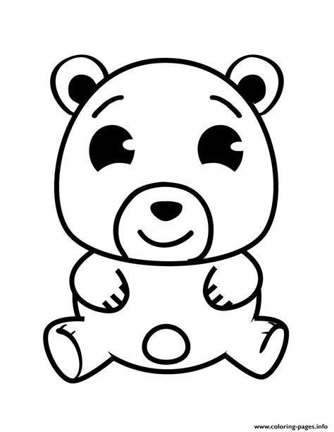 bear cute coloring page printable