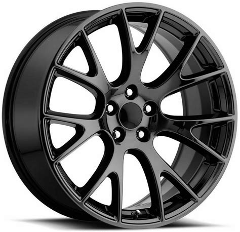 dodge challenger srt hellcat oe factory replica wheels gloss black rims