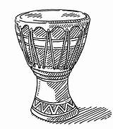 Djembe Drum Africaine sketch template