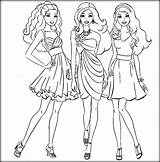 Barbie Friends Coloring Pages Her Printable Getcolorings Frie Print sketch template