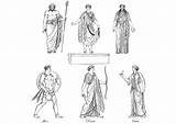 Dioses Griegos Greci Grecia Griekse Goden Sacerdotes Sacerdoti Griechische Priesters Kleurplaat Gods Antica Educima Goddesses Götter Dionysus Mythology Schoolplaten Educolor sketch template