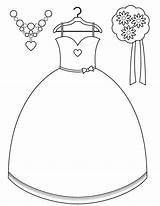 Coloring Dress Wedding Pages Printable Getcolorings Color Marriage sketch template