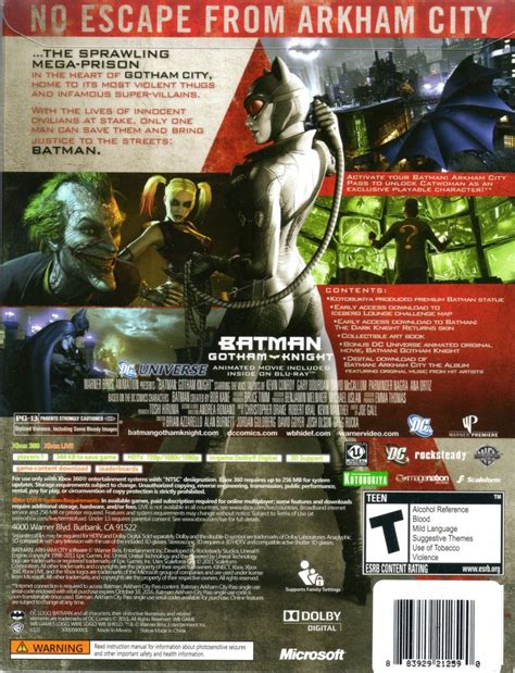 Batman Arkham City Collector S Edition 2011 Xbox 360