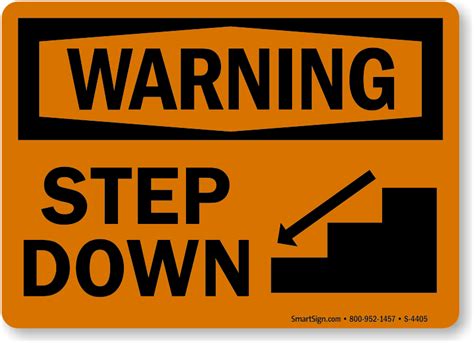 step   graphic warning sign sku   mysafetysigncom