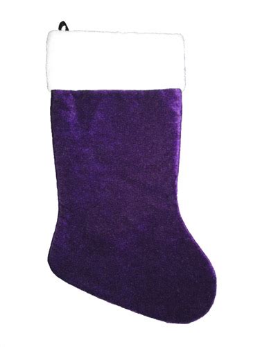 velvet purple christmas stocking