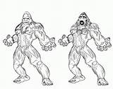 Bigfoot Yeti Sasquatch sketch template