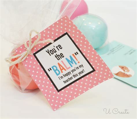 balm lip balm teacher gift idea  printable tag easy