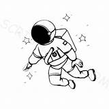 Astronaut Colouring Reaching Scribblefun sketch template