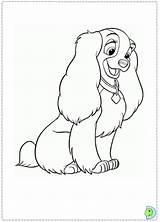 Dinokids Coloring Tramp Lady Close Print Coloringdisney sketch template