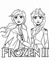 Coloring Frozen Elsa Anna Ii Print Topcoloringpages sketch template