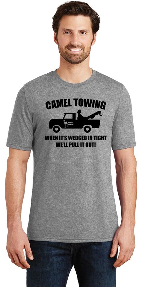 mens camel towing rude humor funny shirt tri blend tee truck sex party