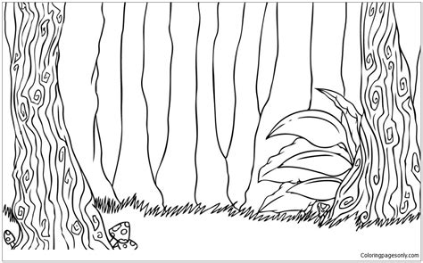 forest  coloring page  printable coloring pages