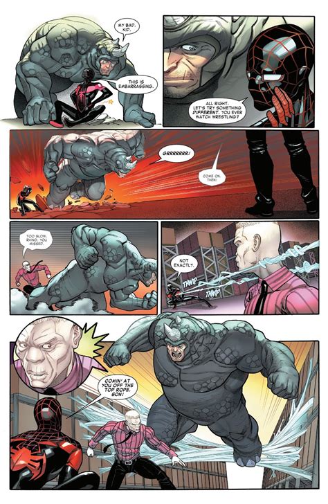 spider man miles morales and the rhino vs tombstone