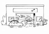 Garage Coloring Car Without Text Pages Edupics sketch template