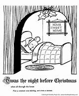 Coloring Pages Christmas Night Before Twas Nicholas St Visit Story Creature Mouse Even Honkingdonkey Choose Board sketch template