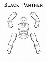 Panther Coloring Printable Marvel Cut Superhero Movie sketch template