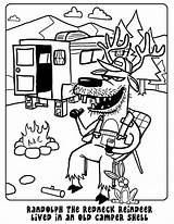 Coloring Pages Redneck Reindeer Randolph Book Job Print Template sketch template