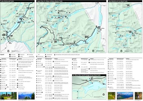 glacier national park trail map ontheworldmapcom