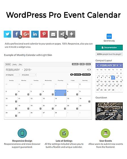 wp pro event calendar wordpress plugin inkthemes
