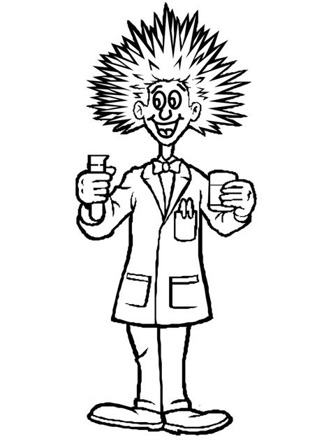 scientist people coloring pages coloring page book
