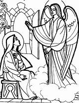 Mary Angel Coloring Pages Appears Annunciation Gabriel Colouring Color Tells Pregnant She Print Search Printable Getcolorings Again Bar Case Looking sketch template