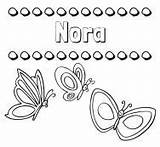 Colorear Nora Nombres sketch template