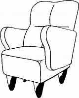 Armchair Coloring Pages Furniture sketch template