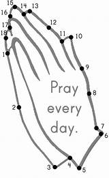 Prayer Praying Hands Coloring Dot Bible Hannah Dots Connect Pages Lords Pray School Sunday Crafts Kids Preschool Prays Color Christian sketch template