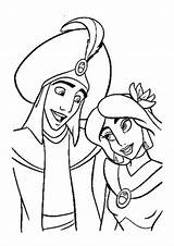 Coloring Pages Aladdin Jasmine Print Mewarnai Princess Disney Alladin Kids Clipart Comments Library Clip Prince sketch template