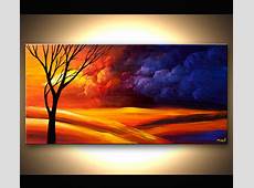 Landscape Tree Painting Original Abstract Contemporary Modern Fine Art