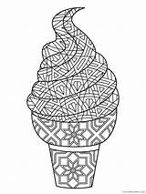 Zentangle Coloring4free Food Coloring Pages Printable Ice Cream Related Posts sketch template