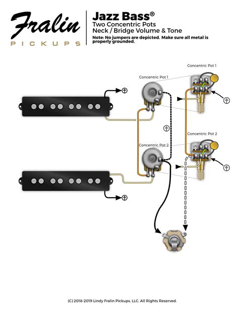 jazz bass wiring diagram concentric pots fralin pickups
