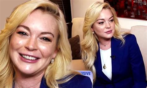 lindsay lohan talks to dailymailtv about being happy