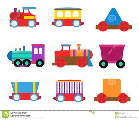 Toy Train Vector Illustration Stock Vector Illustration