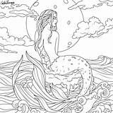 Mermaid Coloring Pages Fairy Print Printable Sheets Choose Board sketch template