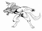 Lobo Ausmalbilder Werwolf Garou Werewolf Lobisomem Loup Colorir Coloriages sketch template