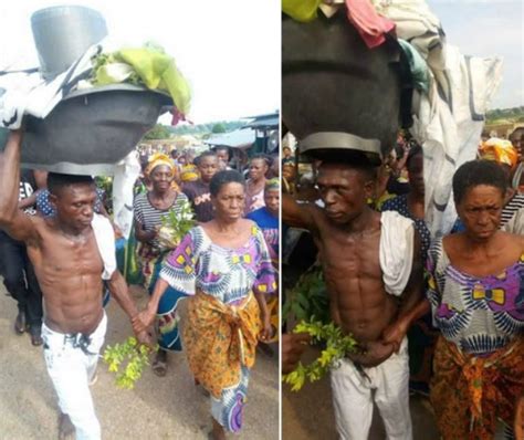 Photos 70 Yr Old Grand Mother Paraded Round Town After
