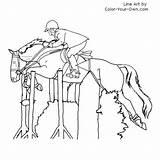 Coloring Thoroughbred Pages Jumper Side Color Horse Printable Getcolorings sketch template
