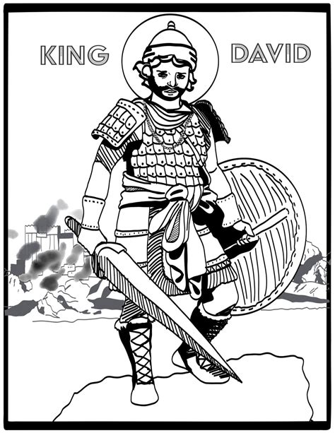 king david bible coloring page