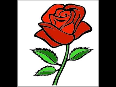 menggambar bunga mawar merah berduri indahhhhh youtube