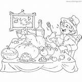 Pilgrim Thanksgiving sketch template