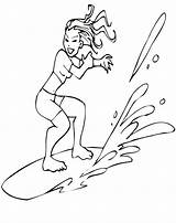 Coloring Pages Girl Surfer Subway Surfing Getcolorings Batch sketch template
