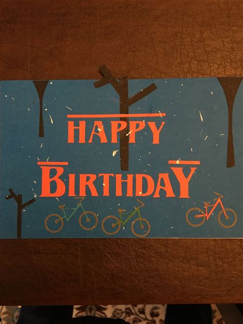 homemade stranger  birthday card diy   ages stranger